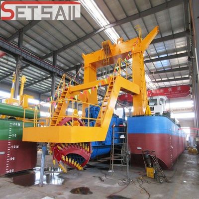 Dredger de succión de corte de 18 pulgadas de capacidad de 700 m3 con longitud total de 38 m Sistema PLC Siemens