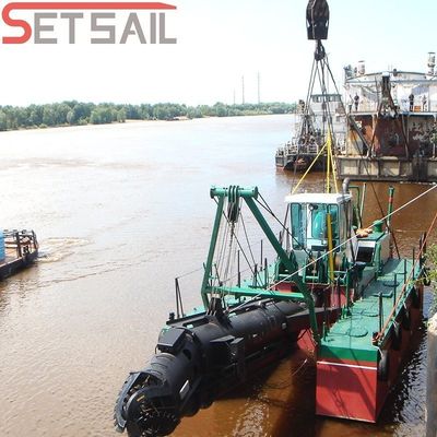 Dredger de succión de corte de 18 pulgadas de capacidad de 700 m3 con longitud total de 38 m Sistema PLC Siemens