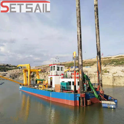 Cortador de arena de río Excavadora de succión con motor hidráulico Set de navegación