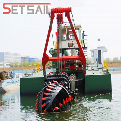 Cortador de arena de río Excavadora de succión con motor hidráulico Set de navegación