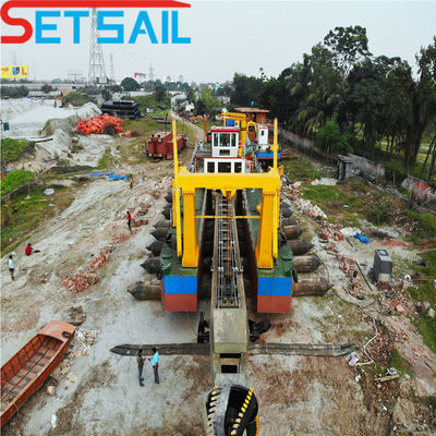 Cortador de control hidráulico de 18 pulgadas Excavadora de succión para arena de río Tipo de ranura CTS Draft 1.2m