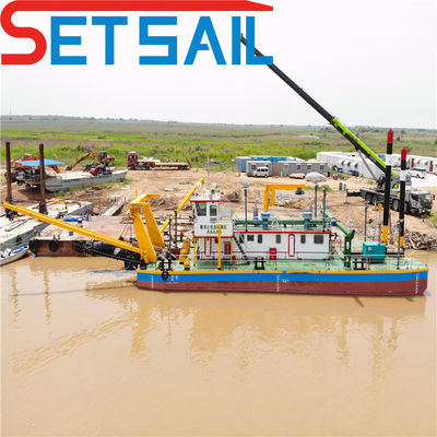 QHCST-30 Cortador de barro fluvial Excavadora de aspiración Excavadora con motor diésel Lente total 17m-60m