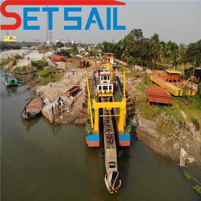 QHCST-30 Cortador de barro fluvial Excavadora de aspiración Excavadora con motor diésel Lente total 17m-60m