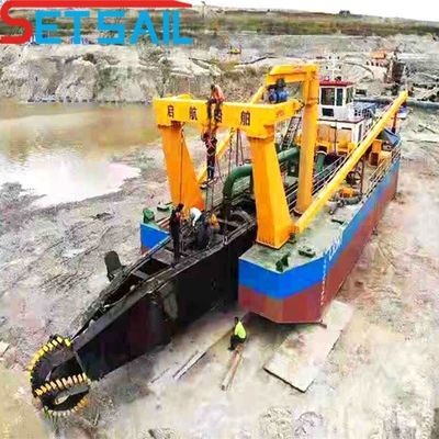 Peso total 28-1000t 12 pulgadas motor diesel cortador de succión maquinaria de dragado para arena