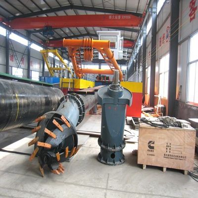 Maquinaria de corte de arena de dragado de aspiración de motores diesel con anclaje