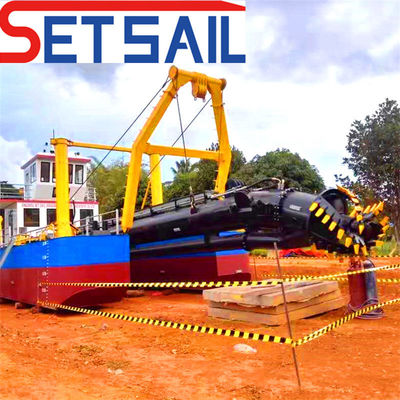 Altura total 2,2 m Motor diesel Flujo de agua 5000 m3 Cortador Excavadora de succión con hidráulica