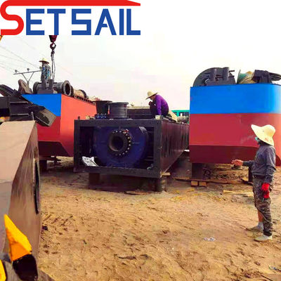Altura total 2,2 m Motor diesel Flujo de agua 5000 m3 Cortador Excavadora de succión con hidráulica