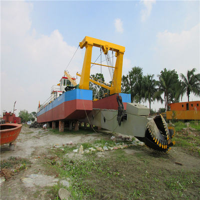 Dredger de succión de corte con espesor de placa lateral de 6 mm-20 mm y sistema hidráulico Rexroth