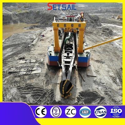 Máquina de dragado de río de 110kw-2000kw con motor diésel para dragado de succión de cortador