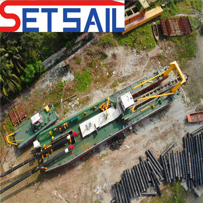 Tipo de energía diésel QHCSD-294 excavadora de arena de succión de corte de 22 pulgadas con bomba submarina