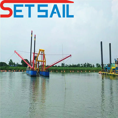 Potencia del motor auxiliar 298 Kw Dredger de arena de río de 22 pulgadas con motor diesel Cummins