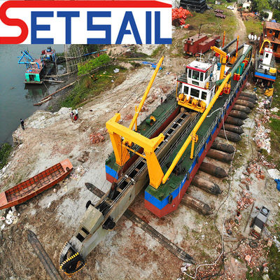 Dredger de succión de corte de 22 pulgadas resistente a la corrosión con 298 kW de potencia del motor auxiliar