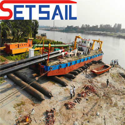 Excavadora de arena marina de 22 pulgadas con motor diesel con bomba de arena 550 y profundidad de dragado de 15 m