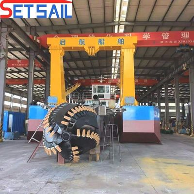 Motor diesel 20 pulgadas cortador de succión dragadora bomba de arena tamaño 500ND para proyectos de dragado
