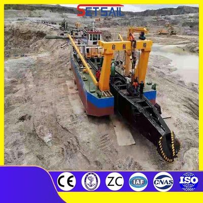 Máquina de excavación de arena de dragaje de oro de acero marino con motor diesel o motor eléctrico
