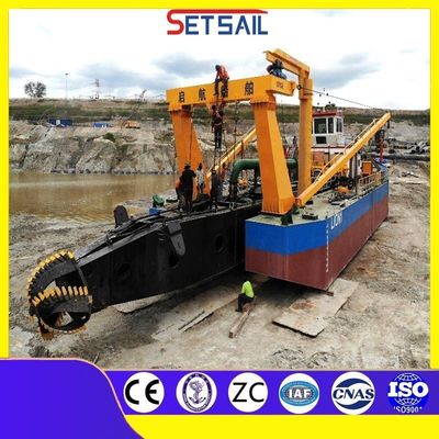 Máquina de excavación de arena de dragaje de oro de acero marino con motor diesel o motor eléctrico