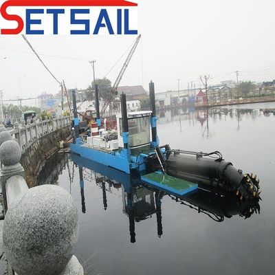 18 pulgadas cortador de succión draga para dragado profundidad 2,25 metros flujo de agua 3500 metros cúbicos