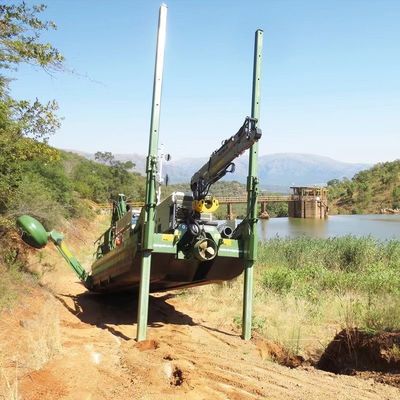 Potencia del motor diésel Amfibio Cortador de succión Excavadora de arena