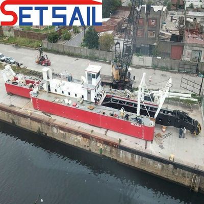 Excavadora de arena de succión de 18 pulgadas con grúa de cubierta QHCSD-477 700m3 Capacidad 700m3