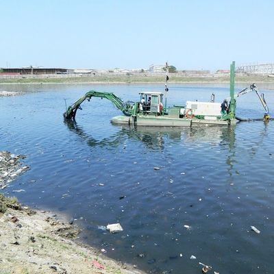Profundidad de dragado de 6 metros dragado anfibio polivalente para la protección del medio ambiente