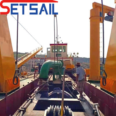 700m3 de capacidad doble bomba de arena 18 pulgadas cortador de succión draga para la excavación del lago