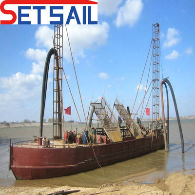 Excavadora de extracción de arena de succión a chorro de pago completo para el río Max. profundidad de dragado 9m-30m