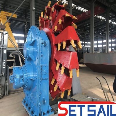 Excavadora de barro de alta capacidad de 160m3-2000m3 con rueda hidráulica y cabeza de cubo con motor diesel