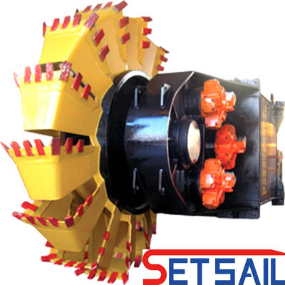 Anchor Boom Wheel Bucket Dredger con motor diésel Weichai y capacidad de 160m3-2000m3