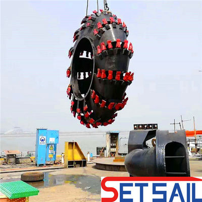 Anchor Boom Wheel Bucket Dredger con motor diésel Weichai y capacidad de 160m3-2000m3