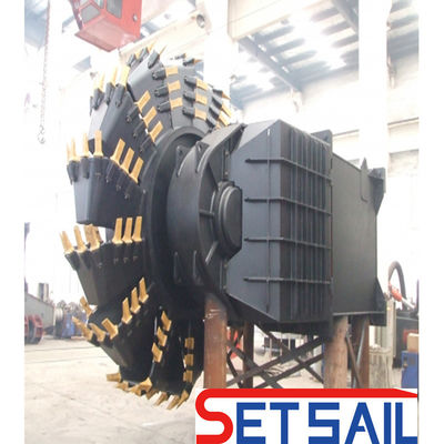 Anchor Boom Wheel Bucket Dredger con motor diésel Weichai y capacidad de 160m3-2000m3