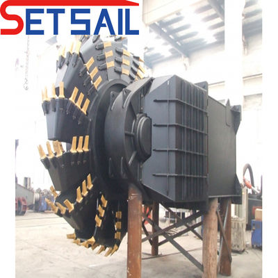 Profundidad de dragado de 8m-20m Siemens PLC Flujo de agua 5000m3 Roda Bucket Dredger con cabeza