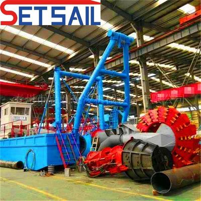Hydrocyclone Cummins Motor Diesel Dredger con ruedas para barro de río duro QHWBD-35
