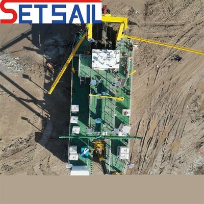 Excavadora de cubo de ruedas con bomba de arena de río con profundidad de dragado de 8m-20m y moneda estadounidense