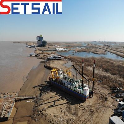 Profundidad de dragado de 8m-20m Torbellina hidráulica con ruedas de múltiples funciones Bucekt Dredger en moneda estadounidense