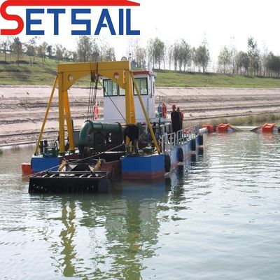 Ancho total de 4,5 m a 12 m Trailer de cabrestante hidráulico, aspiradora y dragadora de aspiración con Siemens PLC