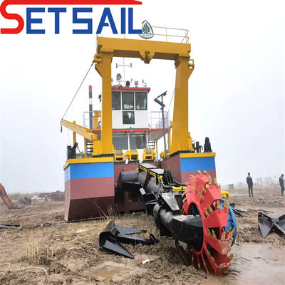 Excavadora de arena con cortador de ruedas de cubo y diámetro de tubo de descarga de 200 mm-800 mm
