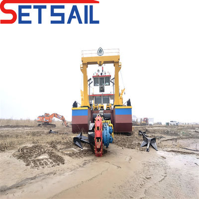 Excavadora de arena con cortador de ruedas de cubo y diámetro de tubo de descarga de 200 mm-800 mm