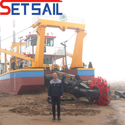 Excavadora hidráulica de aspiración de arena con motor diésel Weichai y capacidad de 160m3-2000m3