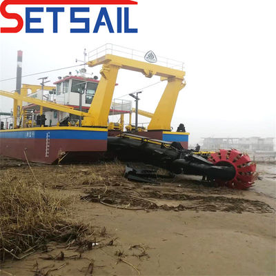 Excavadora hidráulica de aspiración de arena con motor diésel Weichai y capacidad de 160m3-2000m3