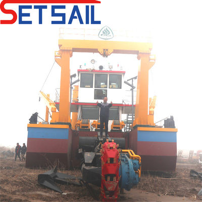 Excavadora hidráulica de aspiración de arena con motor diésel Weichai y capacidad de 160m3-2000m3