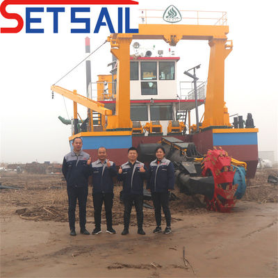 Excavadora hidráulica de aspiración de arena con motor diésel Weichai y capacidad de 160m3-2000m3