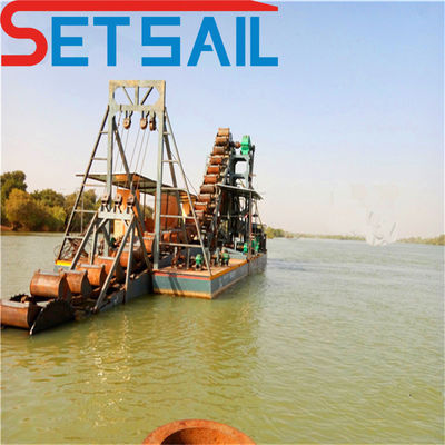 4kw X 3-10kw X3 Dredger de minería de cubo de cadena multifunción para arena de río y oro