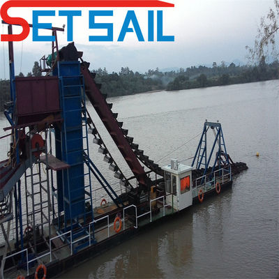 4kw X 3-10kw X3 Dredger de minería de cubo de cadena multifunción para arena de río y oro