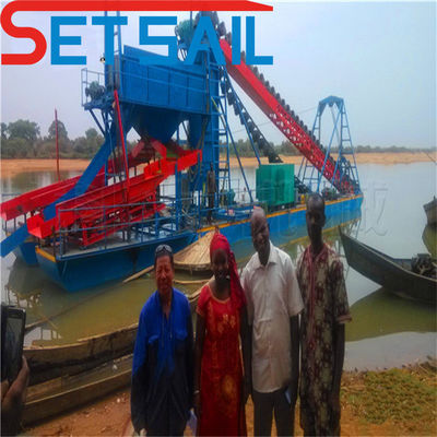 4kw X 3-10kw X3 Dredger de minería de cubo de cadena multifunción para arena de río y oro