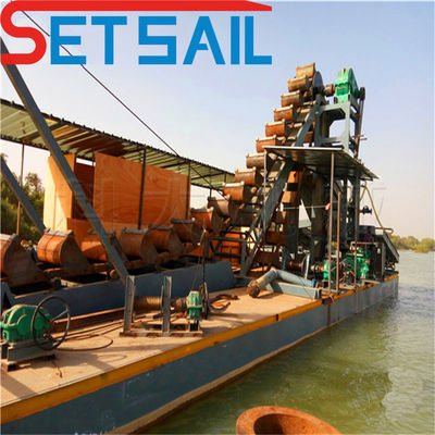 4kw X 3-10kw X3 Dredger de minería de cubo de cadena multifunción para arena de río y oro