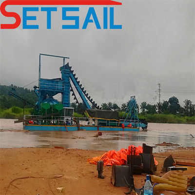 4kw X 3-10kw X3 Dredger de minería de cubo de cadena multifunción para arena de río y oro