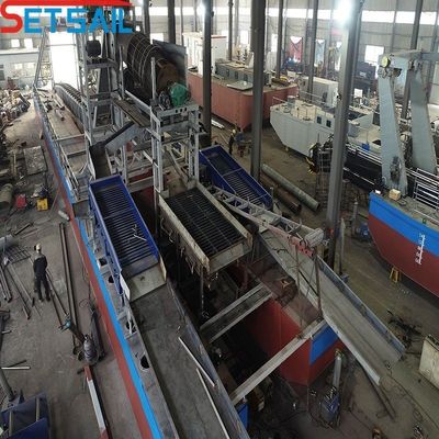 60m3-300m3 Capacidad de la cadena completa de cubo de la draga de diamantes para el lago diseño personalizado