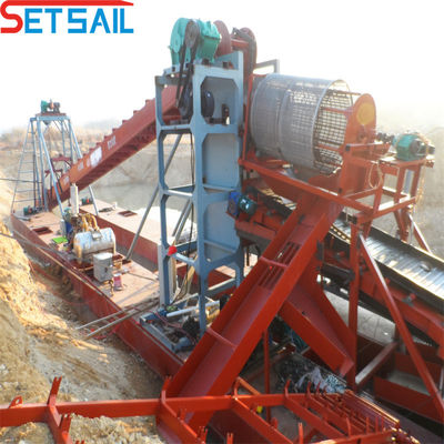 1.4m*1.2m-2.6m*1.2m Tamaño de la pantalla del tambor excavadora de minería de cubo para la extracción de oro en el río