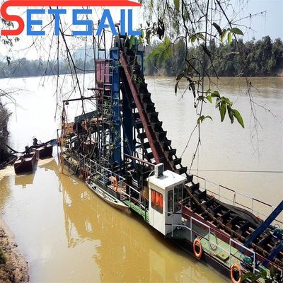 Profundidad de dragado de 7-30 metros Río Minería de oro y diamantes dragado con equipo de centrifugadora