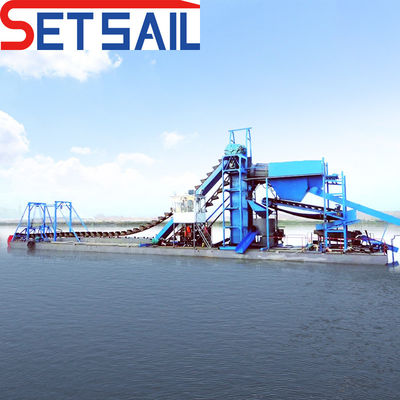 Dredger para minería de oro y diamantes equipado con conjuntos de generadores de motores diesel QHCBD-3